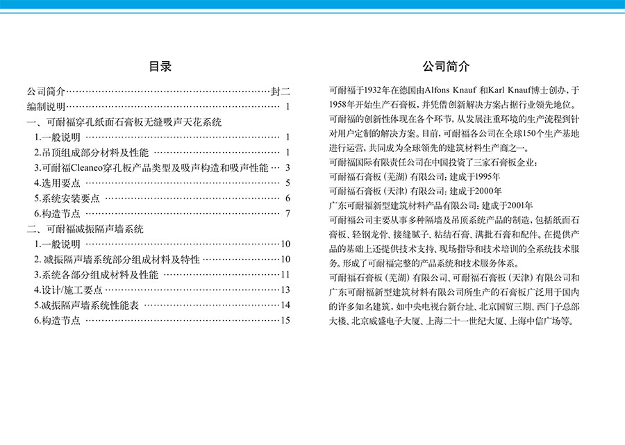 可耐福穿孔纸面石膏板